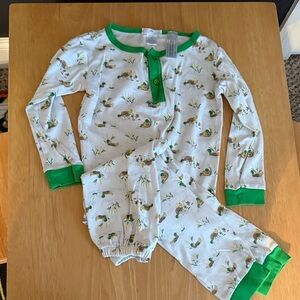 Baby Loren Mallard Pajamas with Green Trim